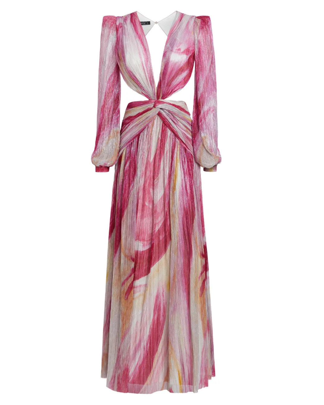 PatBO Aura Metallic Plunge Maxi Dress- Dresses & Jumpsuits