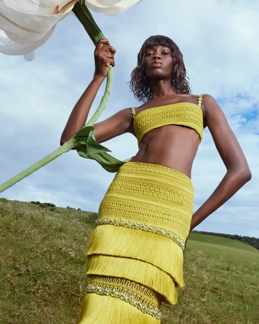 PatBO Beaded Woven Cropped Top (FINAL SALE)- Matching Sets|Tops & Bodysuits