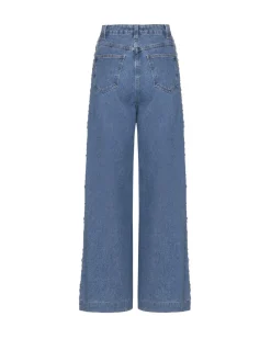 PatBO Braided Wide Leg Jeans- Matching Sets|Denim