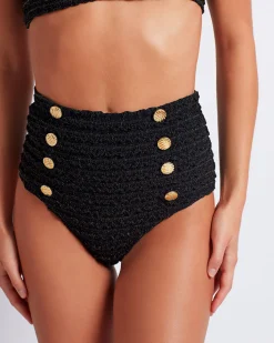 PatBO Crinkle Lurex Bikini Bottom- Bikinis