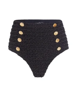 PatBO Crinkle Lurex Bikini Bottom- Bikinis