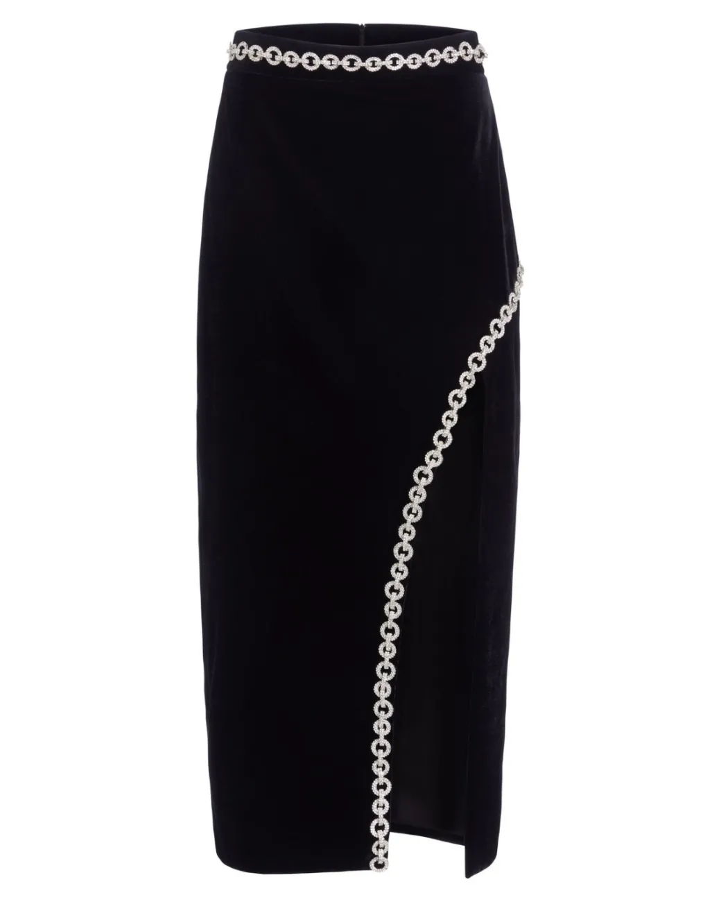 PatBO Crystal Chain Midi Skirt (FINAL SALE)- Bottoms