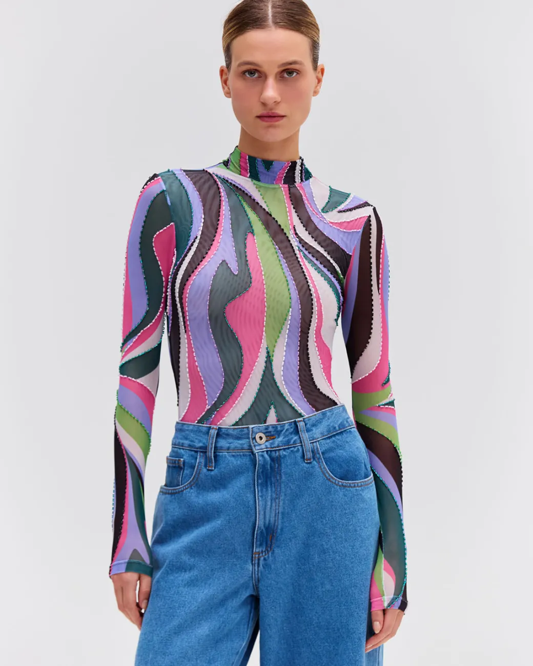PatBO Delos Beaded Tulle Bodysuit (FINAL SALE)- Tops & Bodysuits