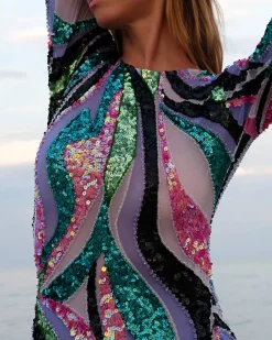 PatBO DELOS BEADED TULLE MINI DRESS (FINAL SALE)- Dresses & Jumpsuits