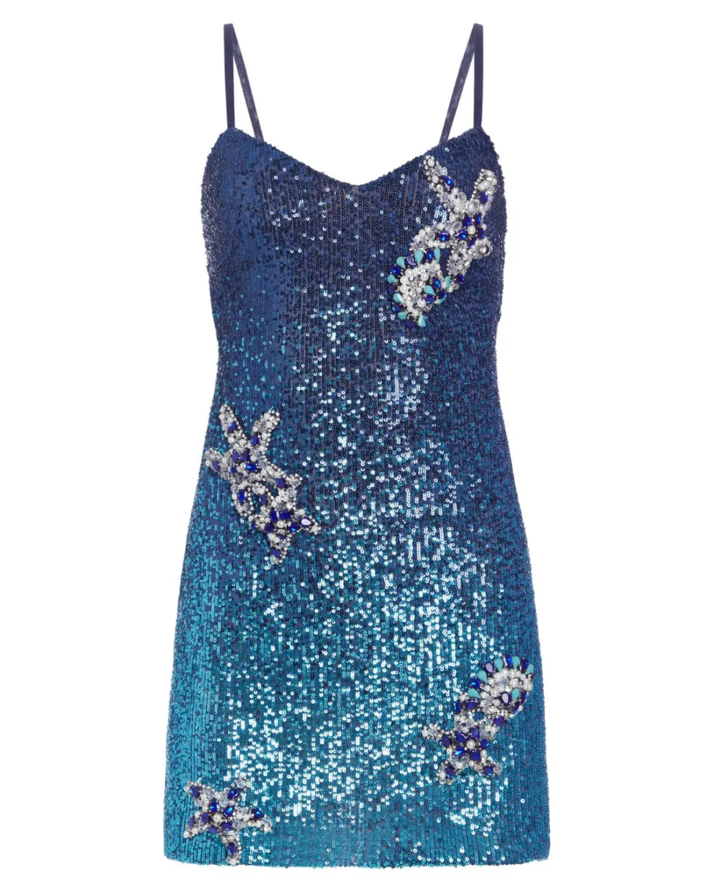 PatBO EMBROIDERED OMBRE SEQUIN MINI DRESS (FINAL SALE)- Dresses & Jumpsuits