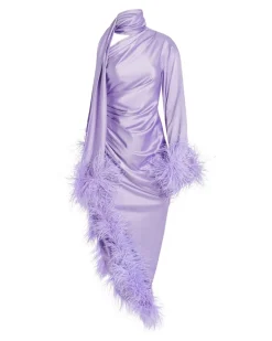 PatBO Feather Trim Oscar Dress (FINAL SALE)- Dresses & Jumpsuits