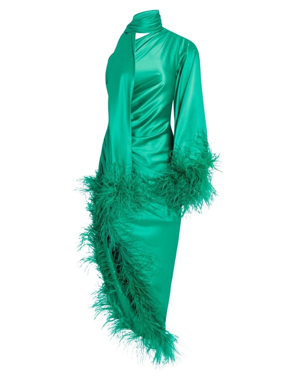 PatBO Feather Trim Oscar Dress (FINAL SALE)- Dresses & Jumpsuits