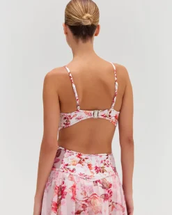 PatBO Floral Haze Bustier Beach Dress- Beach Dresses|Dresses & Jumpsuits