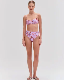 PatBO Floral Haze High Leg Bikini Bottom (EXCLUSIVE)- Bikinis|Matching Sets