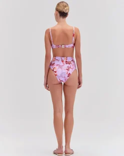 PatBO Floral Haze High Leg Bikini Bottom (EXCLUSIVE)- Bikinis|Matching Sets