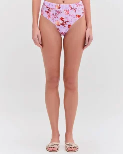 PatBO Floral Haze High Leg Bikini Bottom (EXCLUSIVE)- Bikinis|Matching Sets