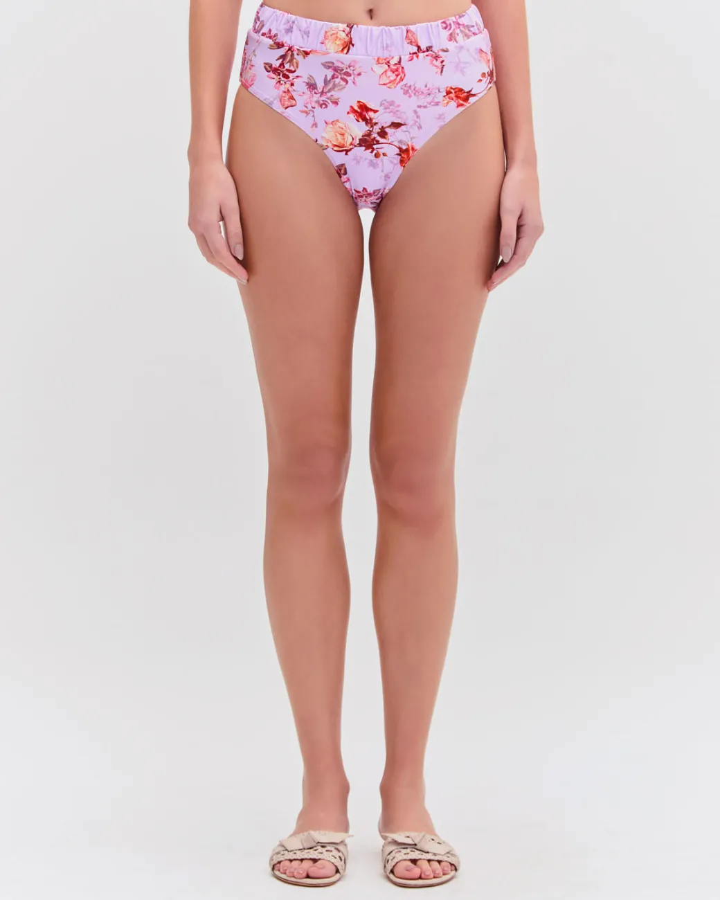 PatBO Floral Haze High Leg Bikini Bottom (EXCLUSIVE)- Bikinis|Matching Sets