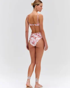 PatBO Floral Haze High Leg Bikini Bottom (EXCLUSIVE)- Bikinis|Matching Sets