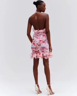 PatBO Floral Haze Stretch Tulle Sleeveless Mini Dress- Dresses & Jumpsuits