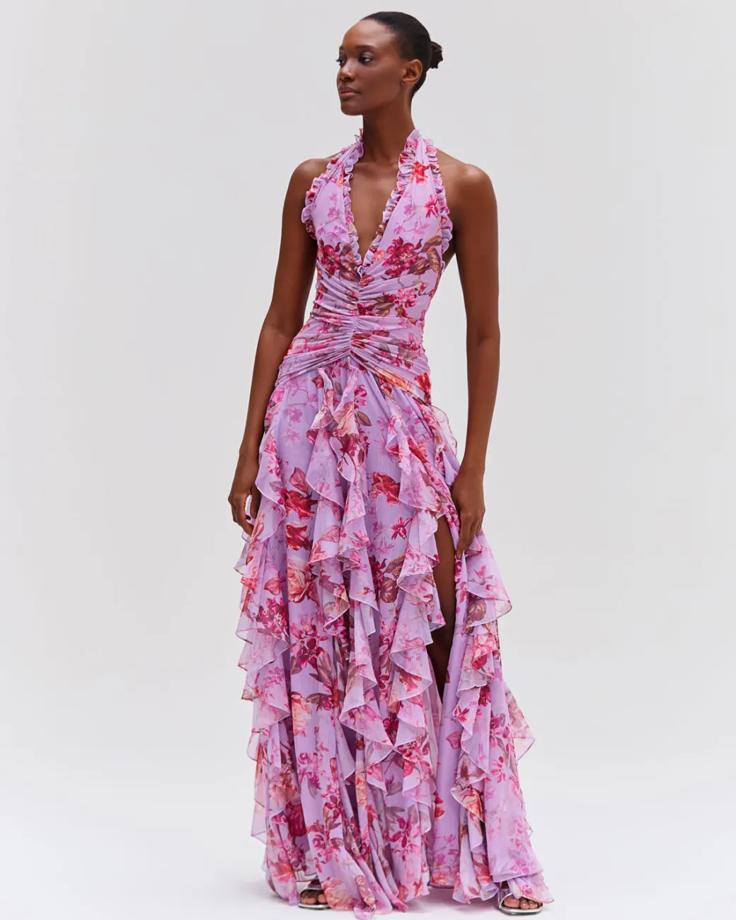 PatBO Floral Haze Stretch Tulle Maxi Dress- Dresses & Jumpsuits