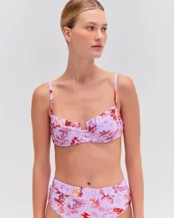 PatBO Floral Haze Underwire Bikini Top (EXCLUSIVE)- Bikinis|Matching Sets