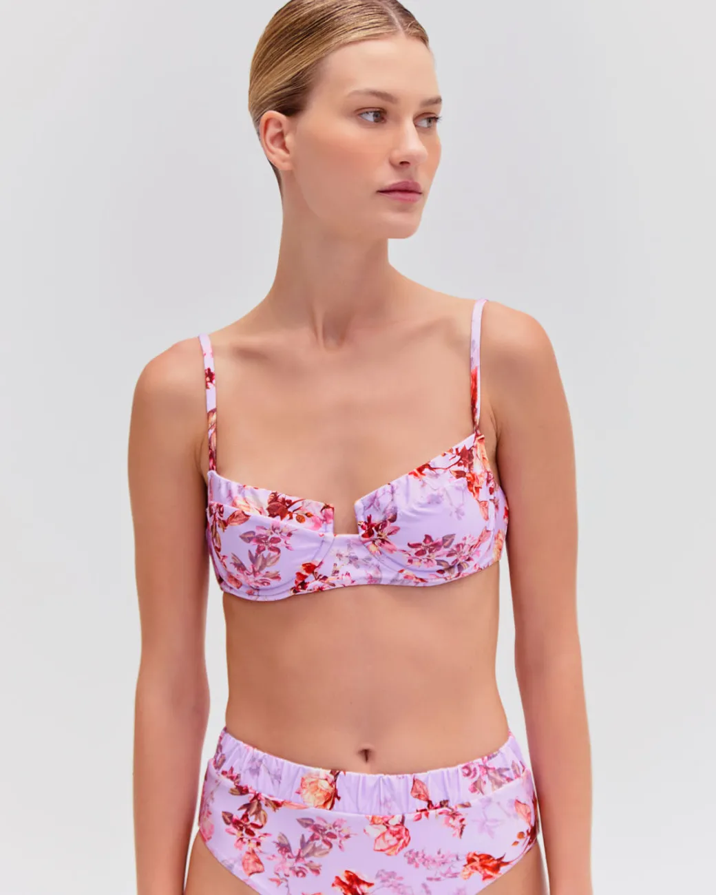 PatBO Floral Haze Underwire Bikini Top (EXCLUSIVE)- Bikinis|Matching Sets
