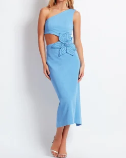 PatBO Flower Applique Midi Dress (FINAL SALE)- Dresses & Jumpsuits