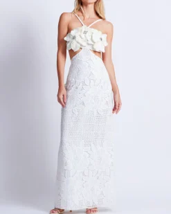 PatBO Flower Embroidered Maxi Dress- Dresses & Jumpsuits