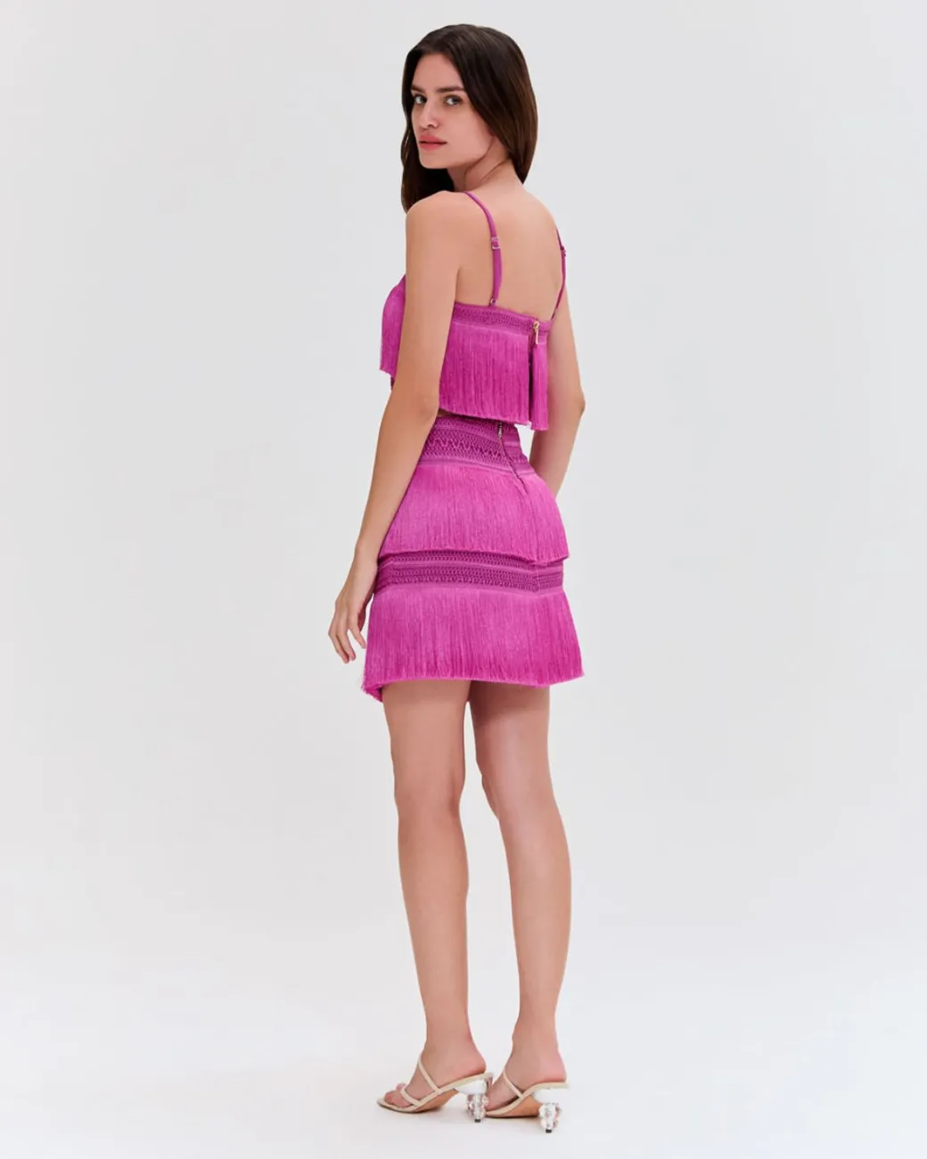PatBO Fringe Mini Skirt- Matching Sets|Bottoms