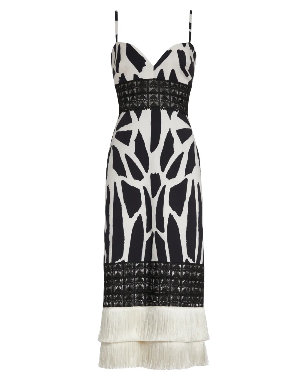 PatBO Fringe Trim Cotton Midi Dress (FINAL SALE)- Dresses & Jumpsuits