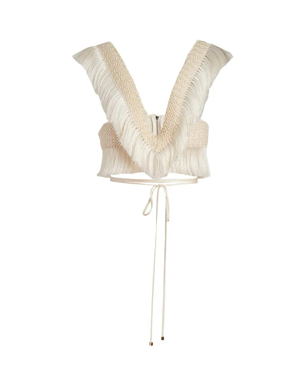 PatBO Fringe Trim Cropped Top- Matching Sets|Tops & Bodysuits