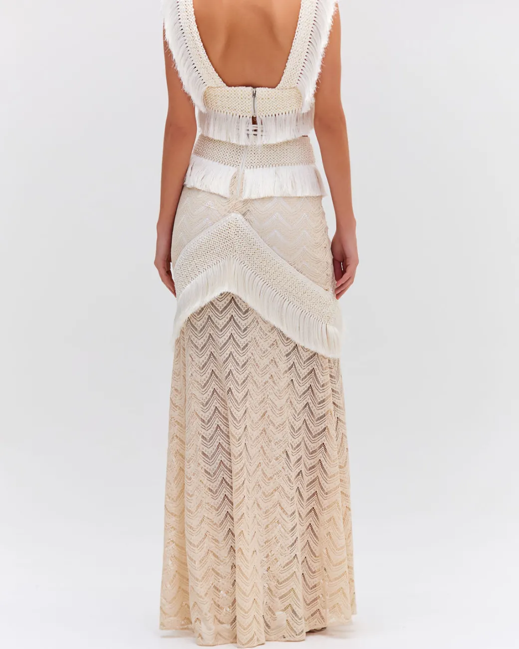 PatBO Fringe Trim Maxi Skirt- Matching Sets|Bottoms