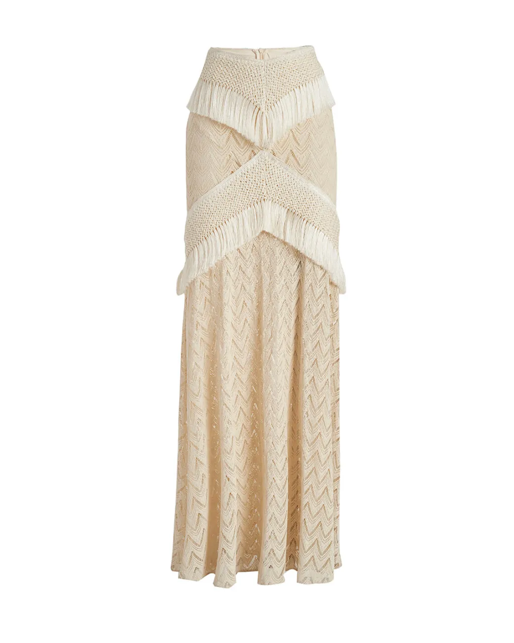 PatBO Fringe Trim Maxi Skirt- Matching Sets|Bottoms