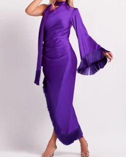PatBO Fringe Trim Oscar Dress (FINAL SALE)- Dresses & Jumpsuits