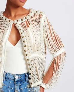 PatBO FULLY BEADED JACKET (RUNWAY)- Jackets|Tops & Bodysuits