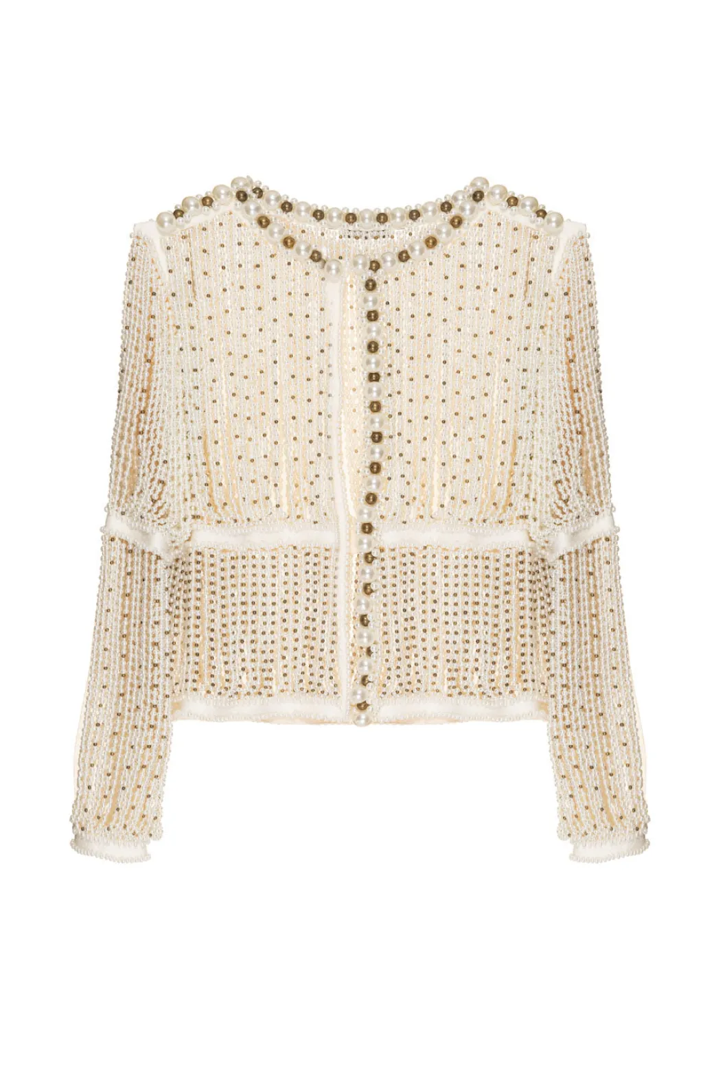 PatBO FULLY BEADED JACKET (RUNWAY)- Jackets|Tops & Bodysuits