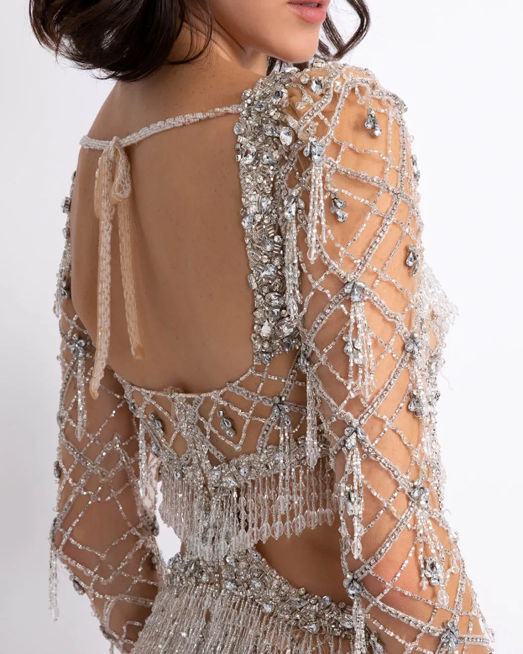 PatBO Fully Beaded Long Sleeve Gown (RUNWAY)- Dresses & Jumpsuits