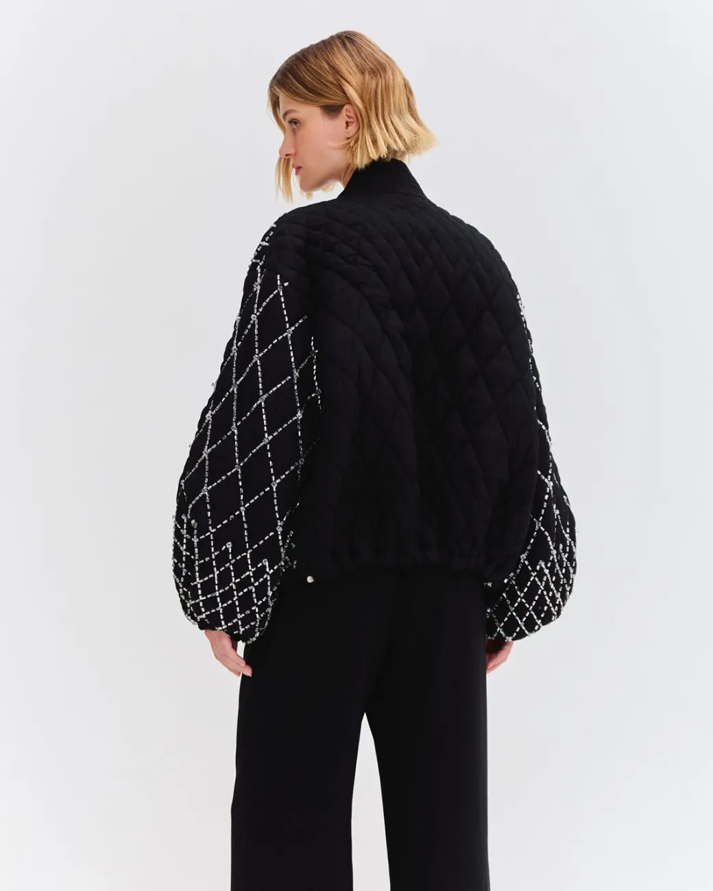 PatBO Hand Beaded Quilted Jacket (RUNWAY)- Jackets