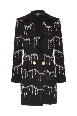 PatBO Hand-Beaded Blazer Mini Dress (FINAL SALE)- Dresses & Jumpsuits