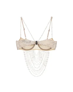 PatBO Hand-Beaded Bralette (RUNWAY)- Tops & Bodysuits