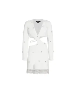 PatBO HAND-BEADED CUT-OUT BLAZER MINI DRESS (FINAL SALE)- Dresses & Jumpsuits