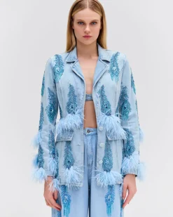 PatBO Hand-Beaded Blazer (FINAL SALE)- Matching Sets|Denim