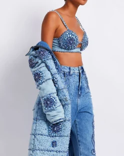 PatBO HAND-BEADED BRALETTE (FINAL SALE)- Matching Sets|Denim