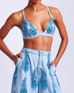 PatBO Hand-Beaded Bralette (FINAL SALE)- Matching Sets|Denim
