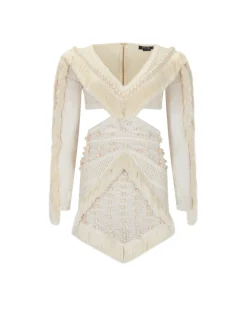 PatBO Hand-Beaded Fringe Mini Dress (RUNWAY)- Dresses & Jumpsuits