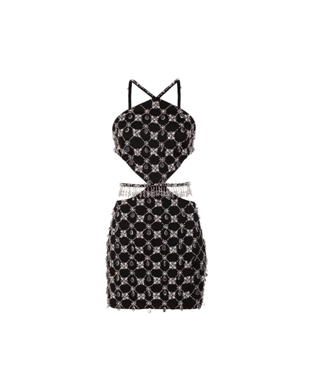 PatBO Hand-Beaded Halterneck Mini Dress (FINAL SALE)- Dresses & Jumpsuits