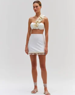 PatBO HAND-BEADED MINI SKIRT- Matching Sets|Bottoms