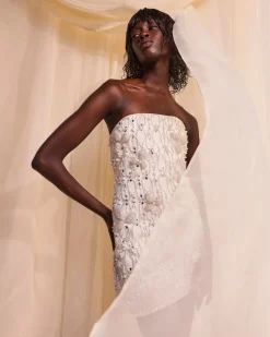 PatBO Hand-Beaded Satin Mini Dress (FINAL SALE)- Dresses & Jumpsuits