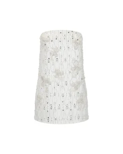 PatBO Hand-Beaded Satin Mini Dress (FINAL SALE)- Dresses & Jumpsuits