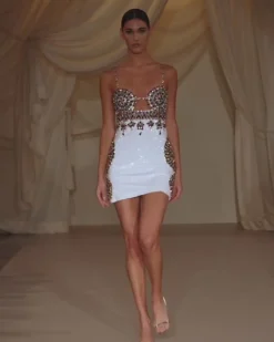 PatBO Hand-Beaded Sequin Mini Dress (FINAL SALE)- Dresses & Jumpsuits