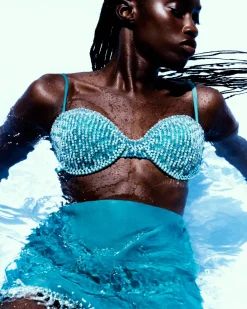 PatBO Hand-Beaded Stretch Mini Skirt (FINAL SALE)- Cover-ups|Matching Sets
