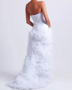 PatBO Hand-Embroidered Strapless Gown (EXCLUSIVE)- Dresses & Jumpsuits