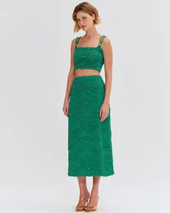 PatBO Jacquard Midi Skirt (FINAL SALE)- Bottoms