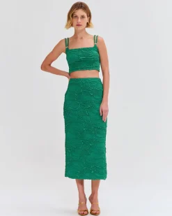PatBO Jacquard Midi Skirt (FINAL SALE)- Bottoms
