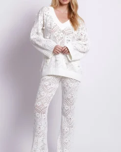 PatBO Knit Flare Leg Pant- Matching Sets|Bottoms